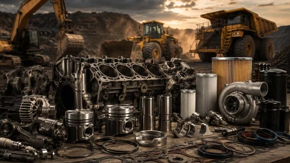 فروش قطعات اورجینال موتورهای معدنی و راه‌سازی